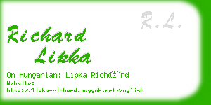 richard lipka business card